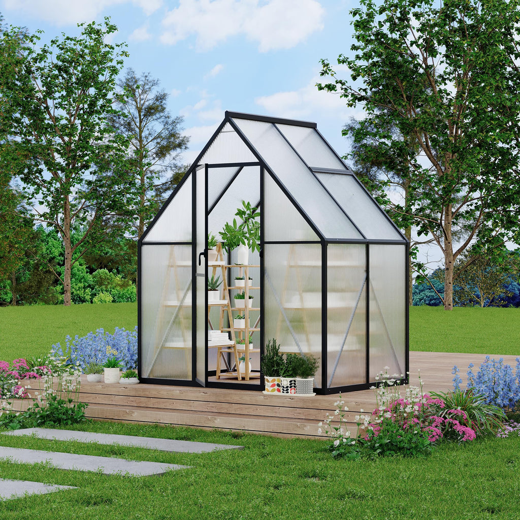 Greenhaus Gardening Aluminum Polycarbonate Greenhouse for Outdoor Gardening