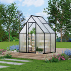 Greenhaus Gardening Aluminum Polycarbonate Greenhouse for Outdoor Gardening