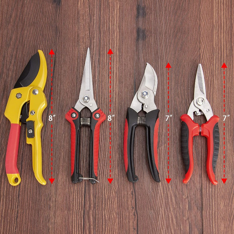 Greenhaus Gardening Professional Bypass Pruning Shears with Stainless Steel Blades