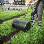 Greenhaus Gardening 24-Inch Rolling Lawn Spreader with Smart-Dial Control