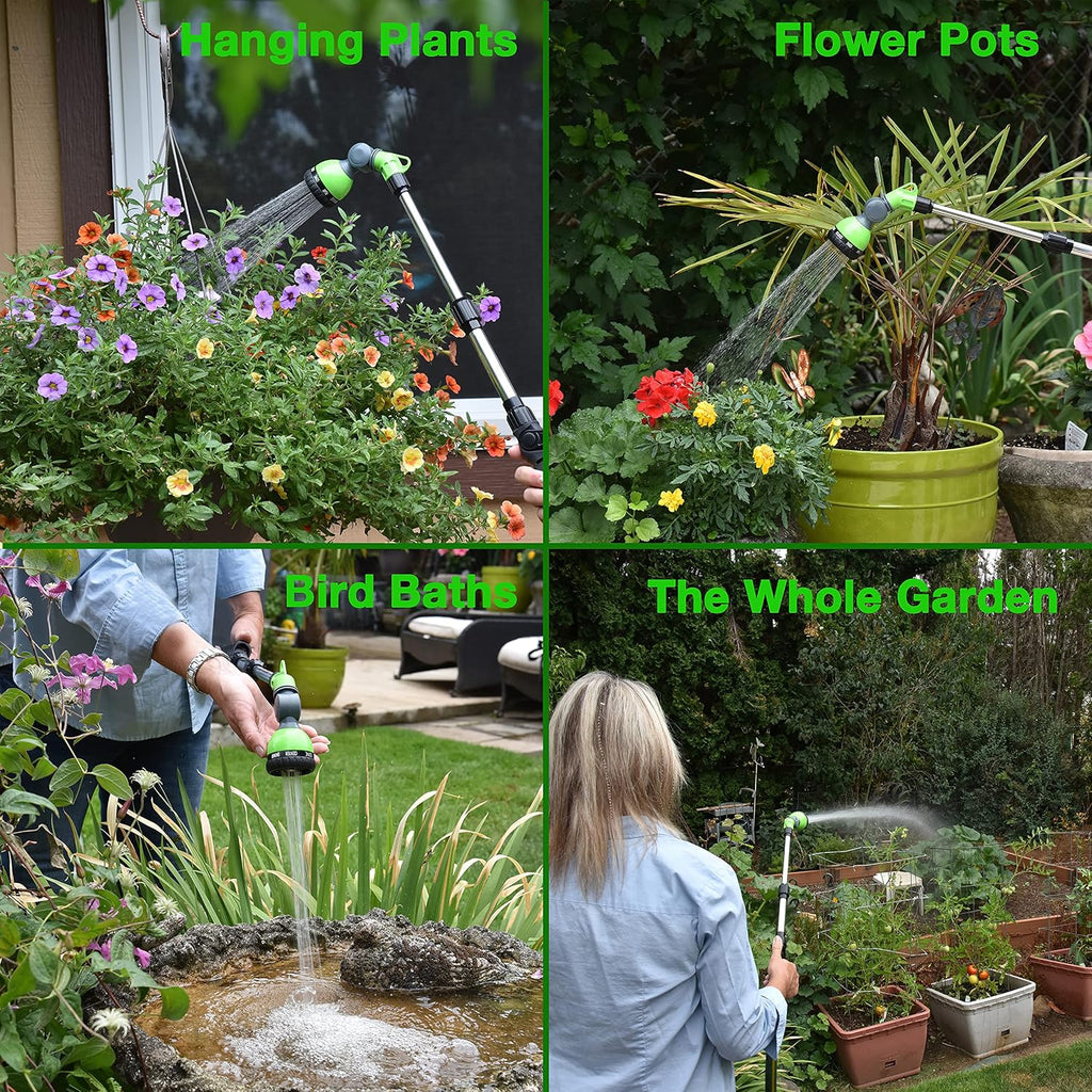 Greenhaus Gardening 18-24" Adjustable Watering Wand with 8 Spray Patterns