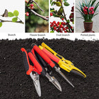 Greenhaus Gardening Professional Bypass Pruning Shears with Stainless Steel Blades