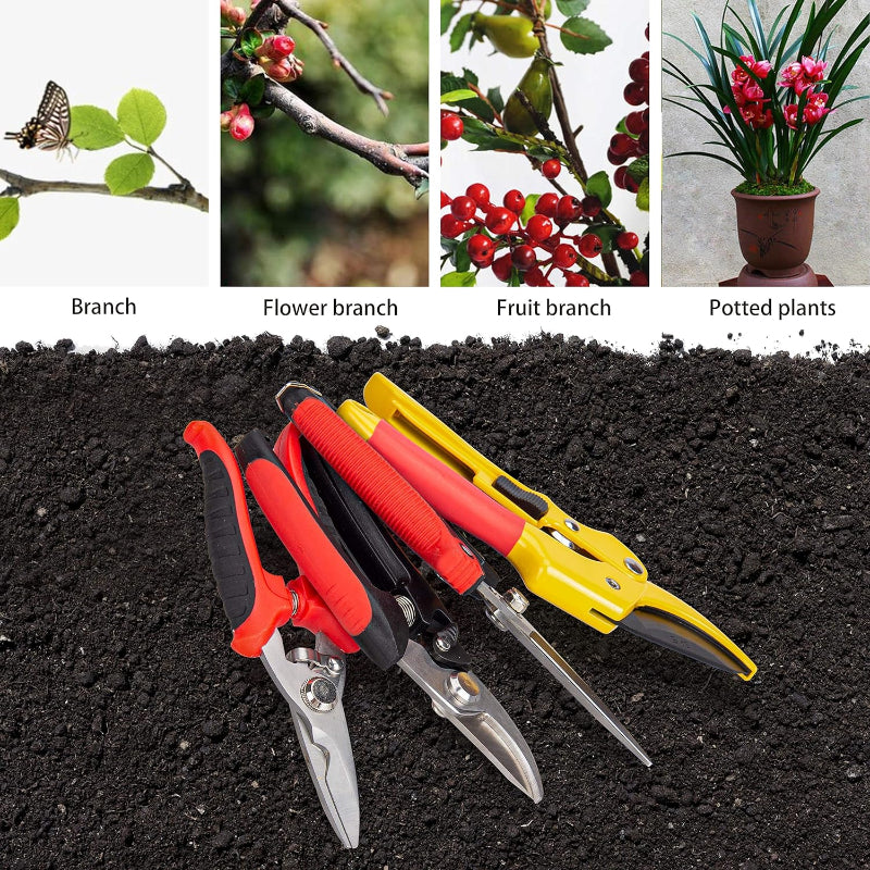 Greenhaus Gardening Professional Bypass Pruning Shears with Stainless Steel Blades