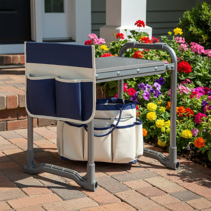 GreenHaus Gardening Multi-Function Garden Seat for Planting & Weeding