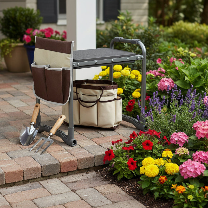 GreenHaus Gardening Multi-Function Garden Seat for Planting & Weeding
