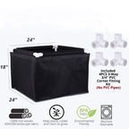 Greenhaus Gardening Portable Fabric Planter Box for Herbs Vegetables and Fruits