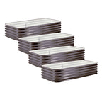 Greenhaus Gardening Metal Grow Beds 4-Pack for Flower and Herb Gardens