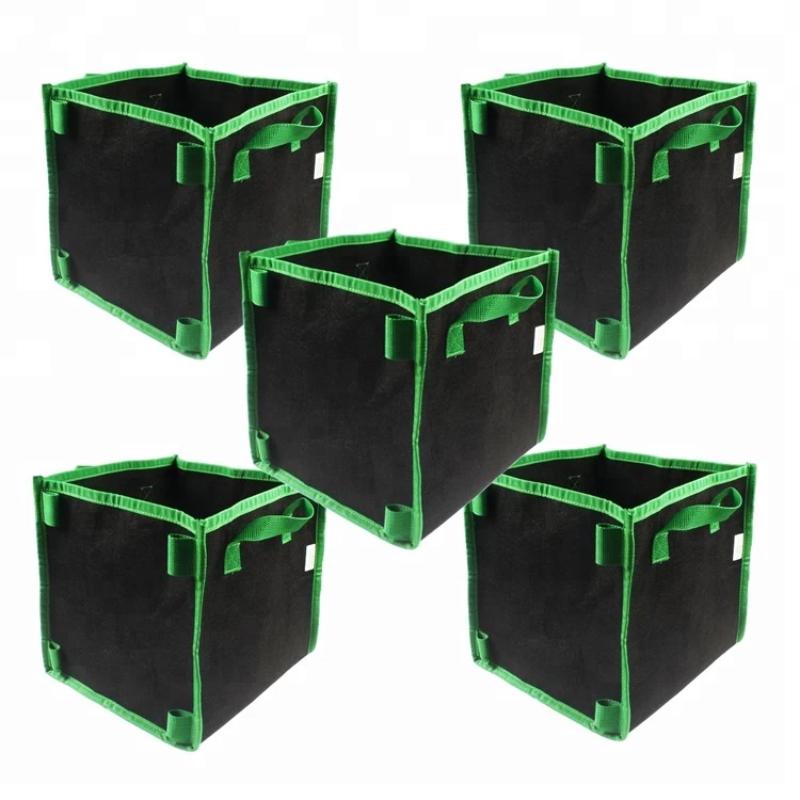 Greenhaus Gardening Square Heavy-Duty Fabric Pots for Square Foot Gardening