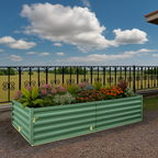 Greenhaus Gardening 6 × 3 × 2 ft Galvanized Raised Garden Bed