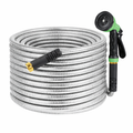 Greenhaus Gardening 50 FT Heavy Duty Stainless Steel Garden Hose