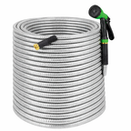 Greenhaus Gardening 150 FT Heavy Duty Stainless Steel Garden Hose