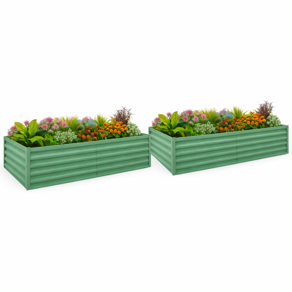 Greenhaus Gardening 2-Pack Deep Raised Garden Planter Boxes