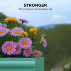 Greenhaus Gardening 8 × 4 × 2 ft Galvanized Raised Garden Bed with Open Bottom