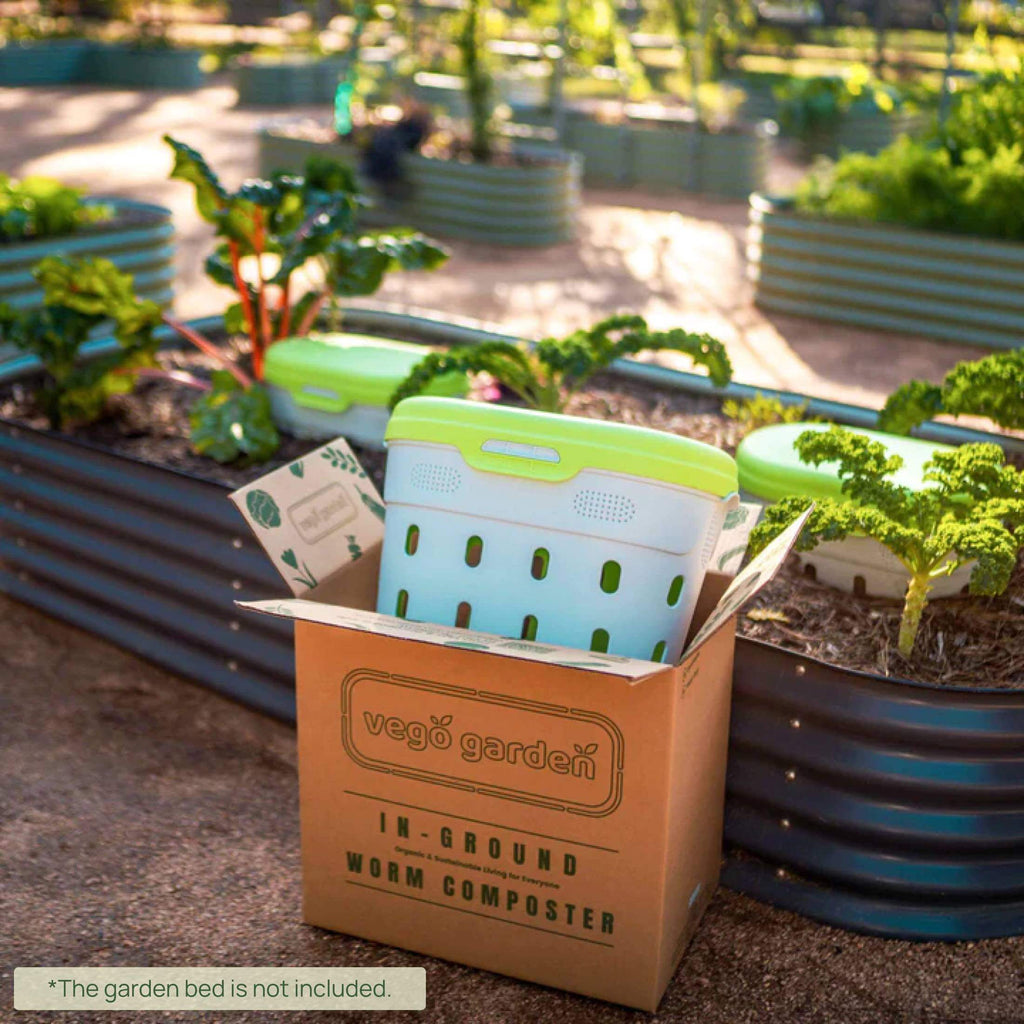 Greenhaus Gardening In-Ground Worm Compost Bin for Garden Beds