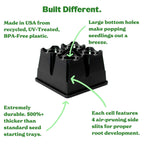 Greenhaus Gardening Seed Starting Trays 4-Cell Deep Tray for Strong Roots