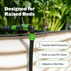 GreenHaus Gardening Expandable Raised Bed Drip Irrigation Kit