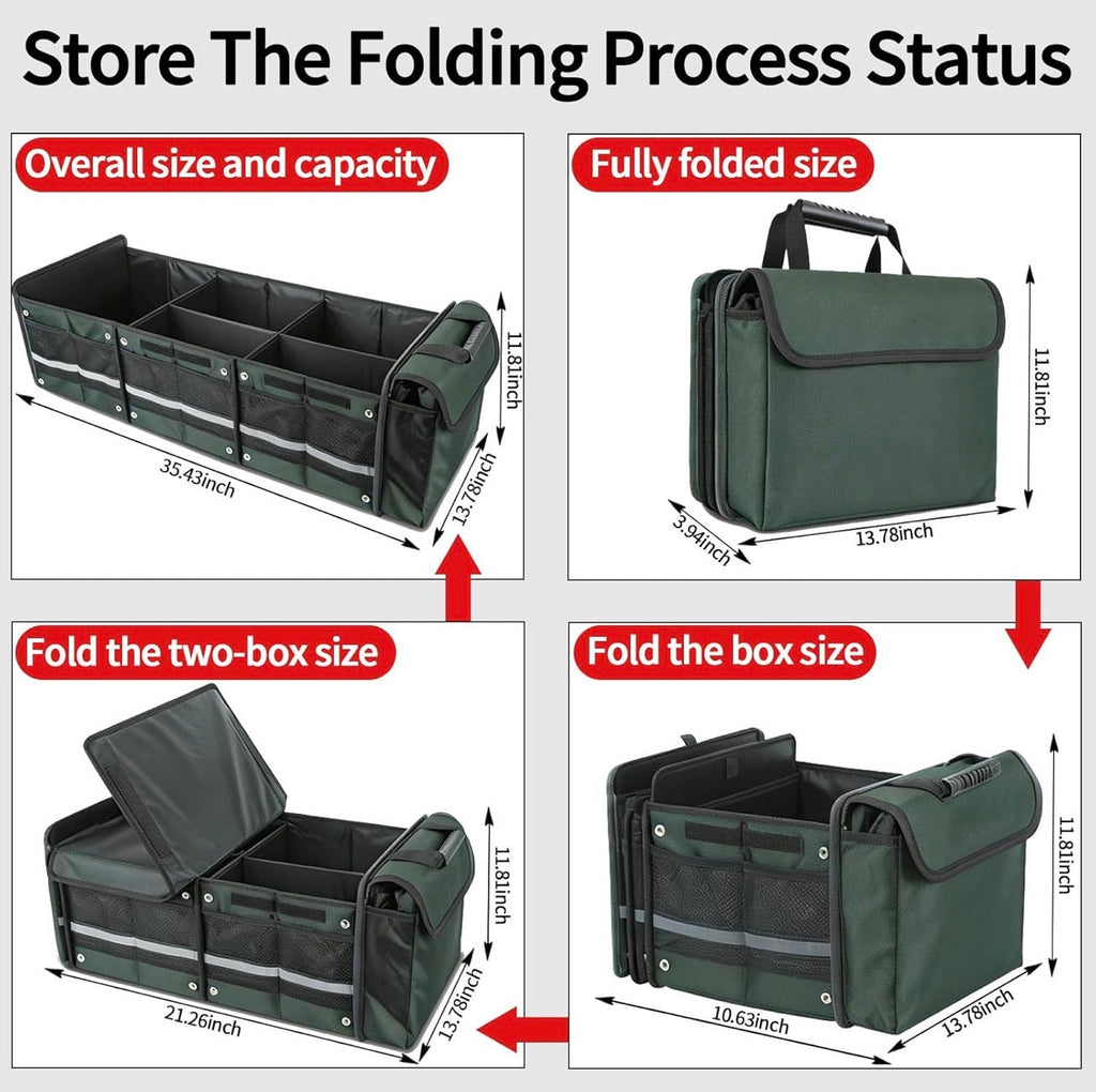 Greenhaus Gardening Car Trunk Organizer with Cooler Bag