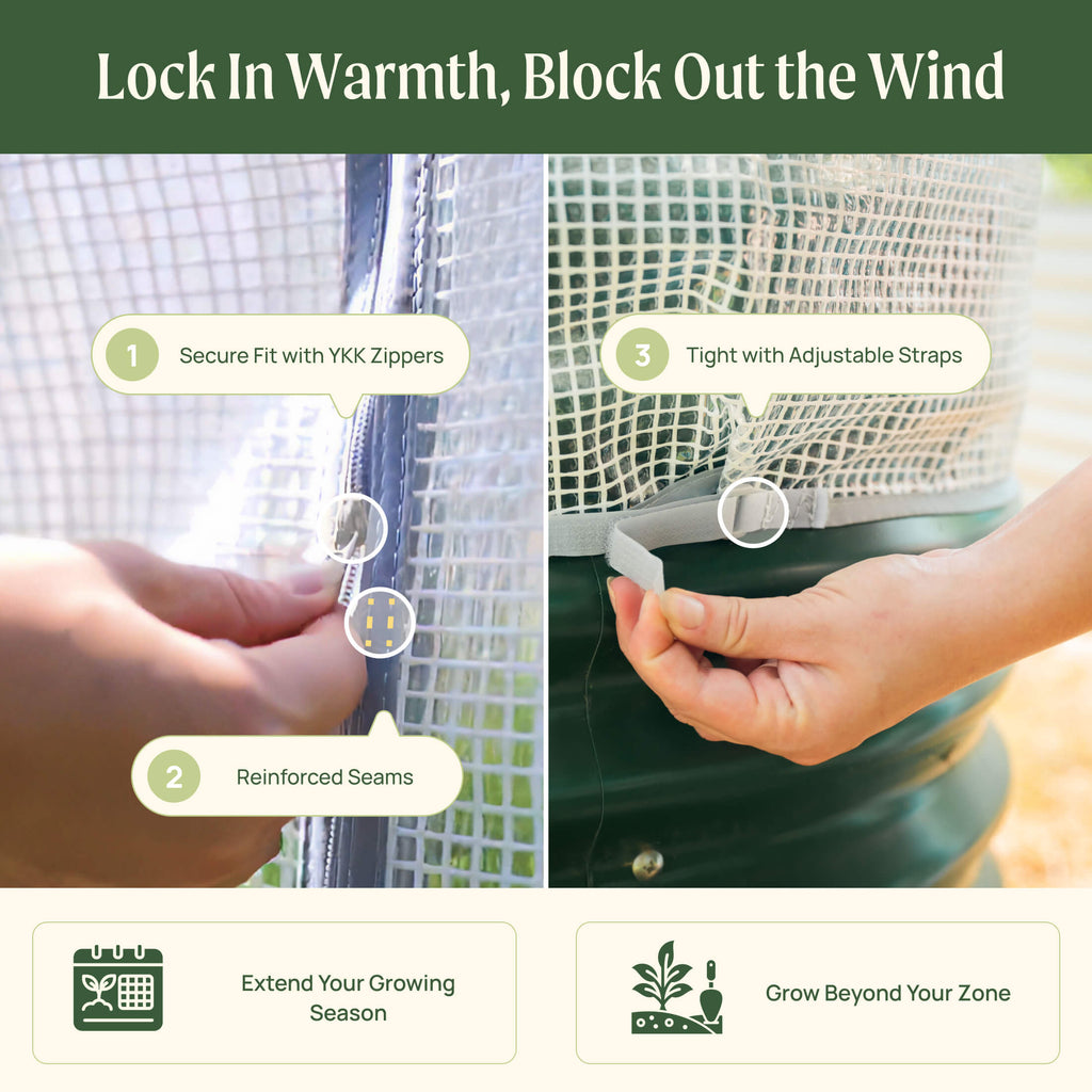 Greenhaus Gardening Frost Greenhouse Cover System for Classic Raised Beds