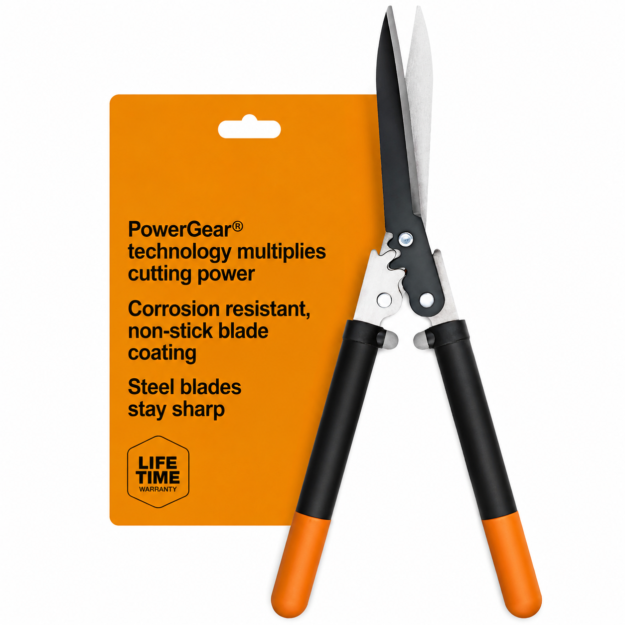 Greenhaus Gardening Extendable Power-Lever Hedge Shears with 10-Inch Hardened Steel Blades