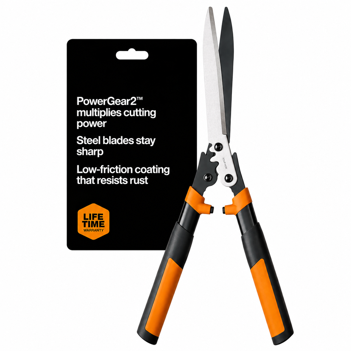 Greenhaus Gardening Extendable Power-Lever Hedge Shears with 10-Inch Hardened Steel Blades