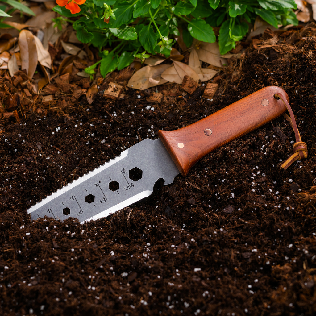 Greenhaus Gardening Garden Utility Knife, Multi-Tool for Planting & Weeding
