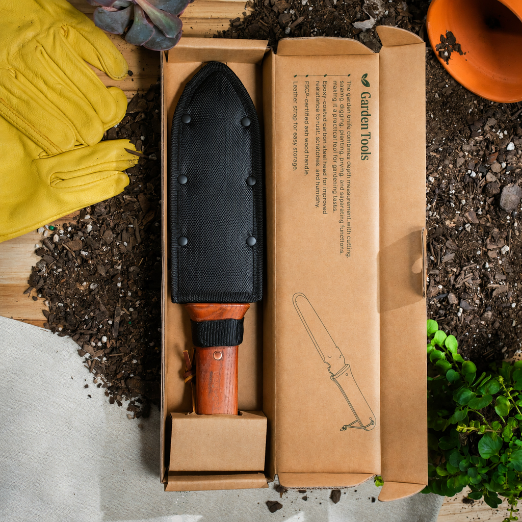 Greenhaus Gardening Garden Utility Knife, Multi-Tool for Planting & Weeding