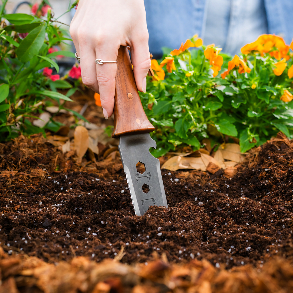 Greenhaus Gardening Garden Utility Knife, Multi-Tool for Planting & Weeding