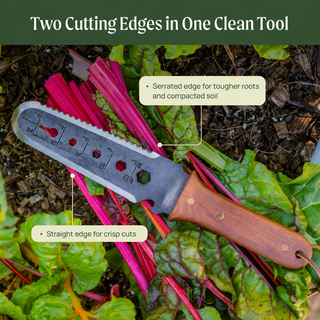 Greenhaus Gardening Garden Utility Knife, Multi-Tool for Planting & Weeding
