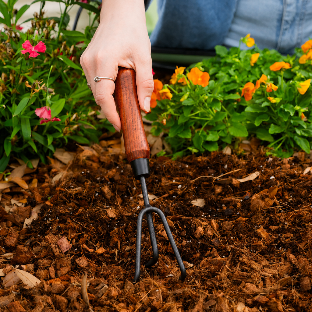 Greenhaus Gardening 4-Piece Gardening Tool Kit for Raised Beds & Flower Gardens