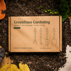 Greenhaus Gardening 4-Piece Gardening Tool Kit for Raised Beds & Flower Gardens