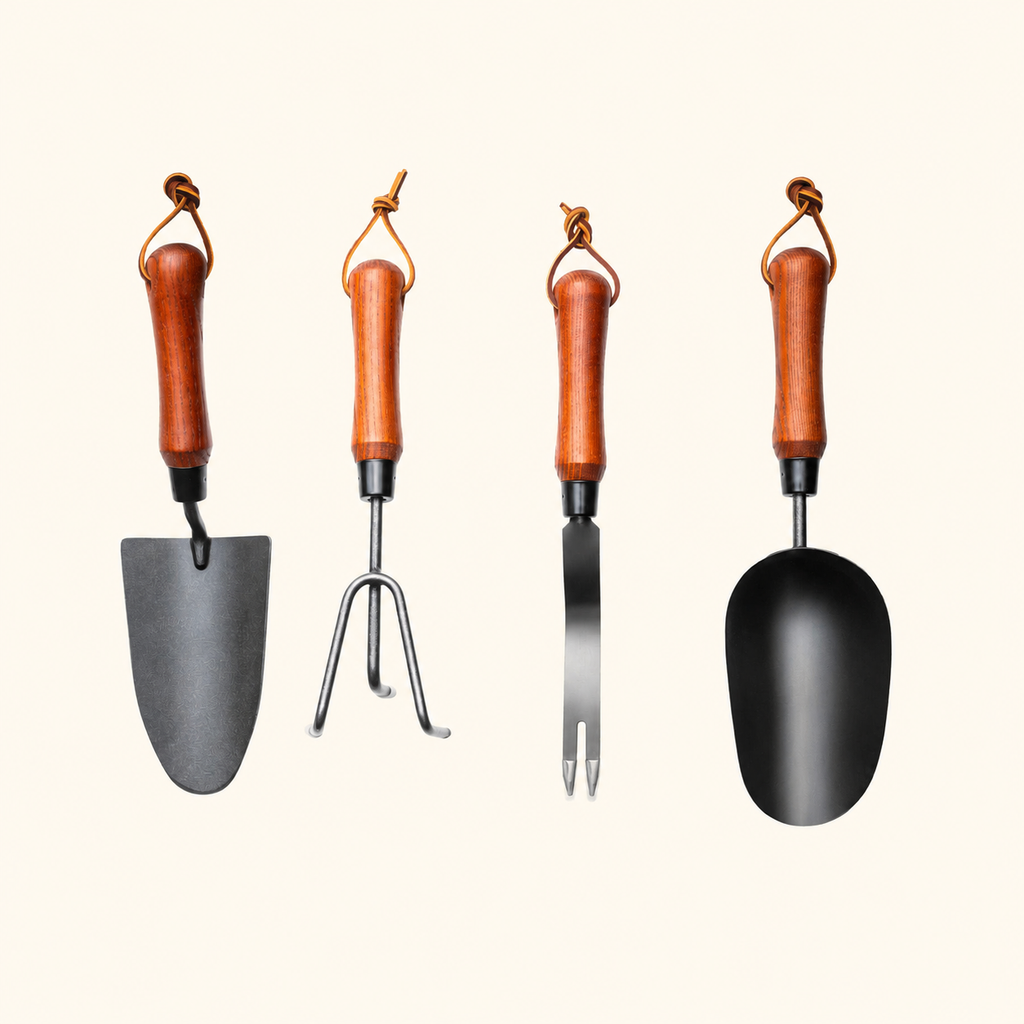 Greenhaus Gardening 4-Piece Gardening Tool Kit for Raised Beds & Flower Gardens