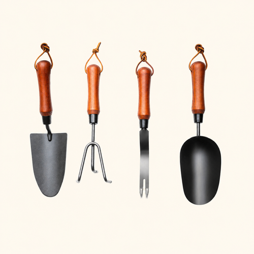 Greenhaus Gardening 4-Piece Gardening Tool Kit for Raised Beds & Flower Gardens