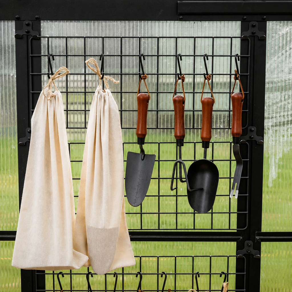 Greenhaus Gardening 4-Piece Gardening Tool Kit for Raised Beds & Flower Gardens