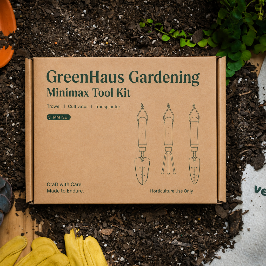 Greenhaus Gardening Gardening Tool Kit, 3-Piece Rust-Resistant Stainless Steel Set