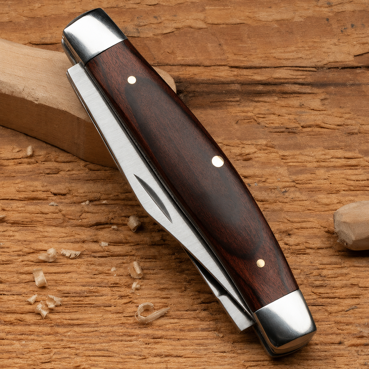 Greenhaus Gardening Stainless Steel Folding Knife with 3 Blade Styles