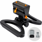 Greenhaus Gardening Turbo Oscillating Sprinkler with 360° Rotating Head & Precision Water Control