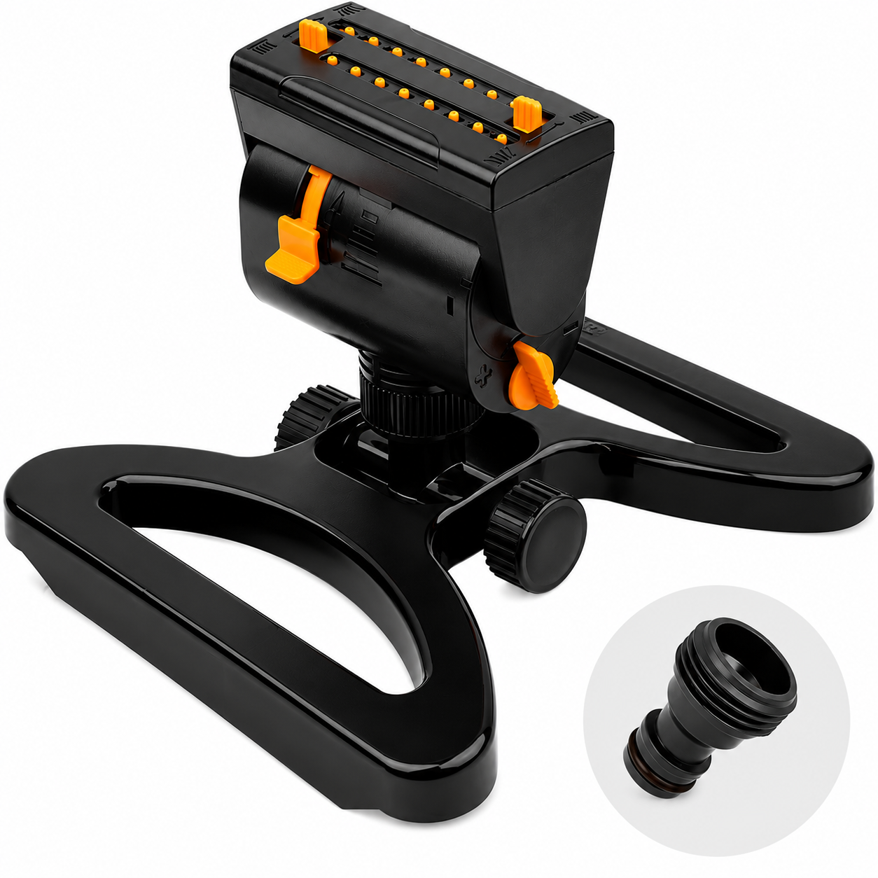 Greenhaus Gardening Turbo Oscillating Sprinkler with 360° Rotating Head & Precision Water Control
