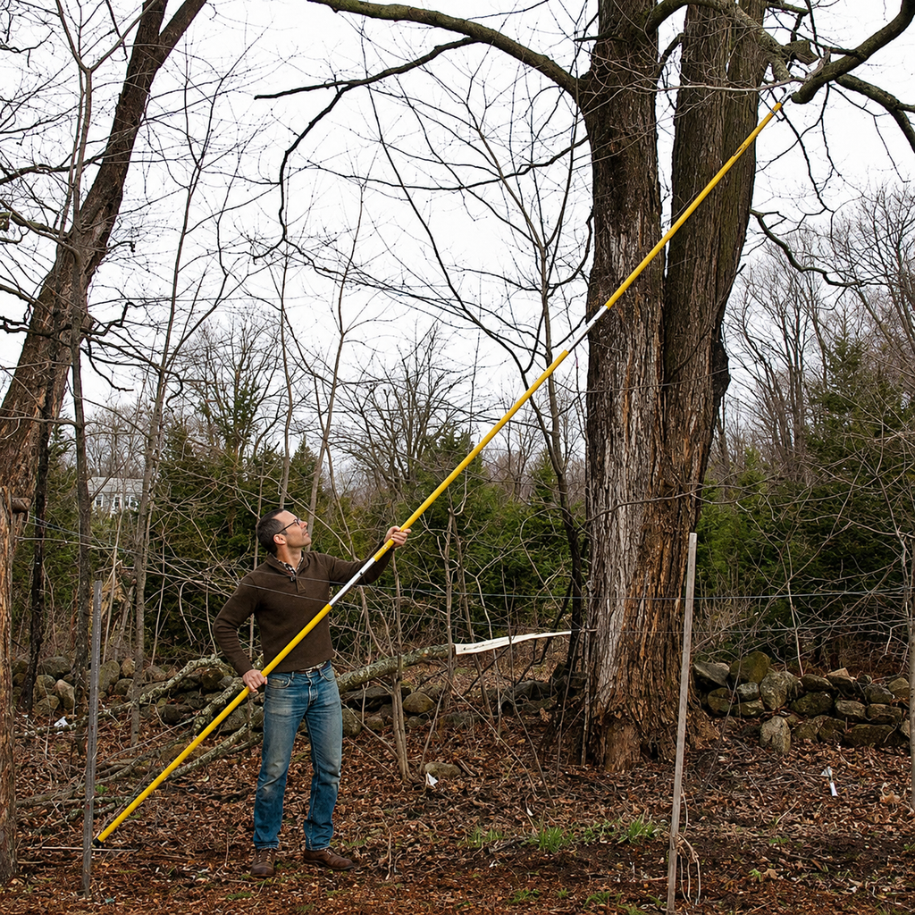 Greenhaus Gardening Hi-Reach 19 ft Pole Saw for Tree Branch Pruning