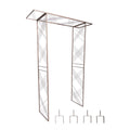 Greenhaus Gardening Metal Garden Arbor Trellis, Elegant Outdoor Garden Accent