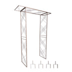 Greenhaus Gardening Metal Garden Arbor Trellis, Elegant Outdoor Garden Accent