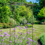 Greenhaus Gardening Metal Garden Arbor Trellis, Elegant Outdoor Garden Accent