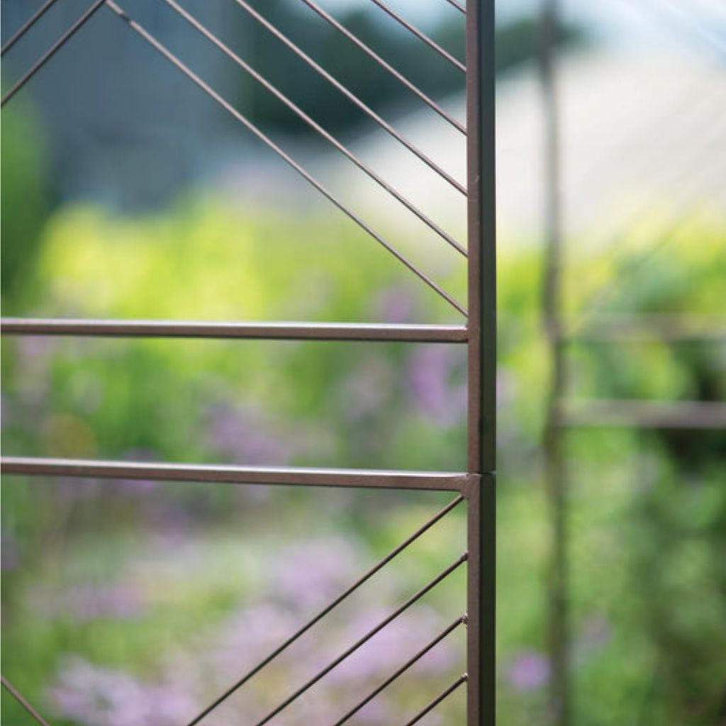 Greenhaus Gardening Metal Garden Arbor Trellis, Elegant Outdoor Garden Accent