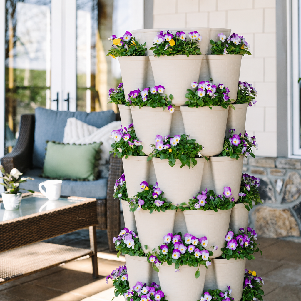 Greenhaus Gardening Vertical Planter Food-Safe 7-Tier Planter