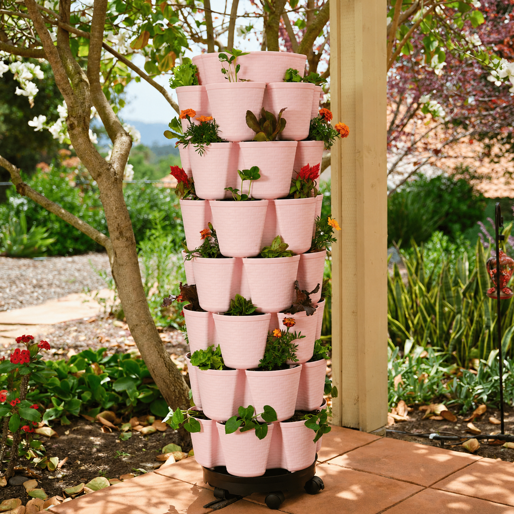 Greenhaus Gardening Vertical Planter Food-Safe 7-Tier Planter