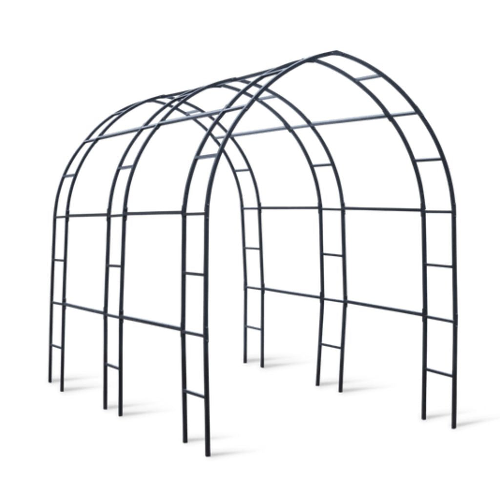Greenhaus Gardening Garden Arbor, Steel Arch Trellis for Climbing Plants