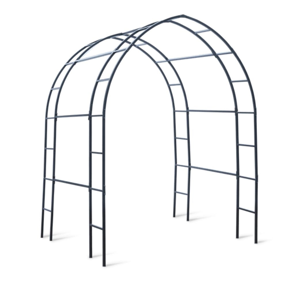 Greenhaus Gardening Garden Arbor, Steel Arch Trellis for Climbing Plants