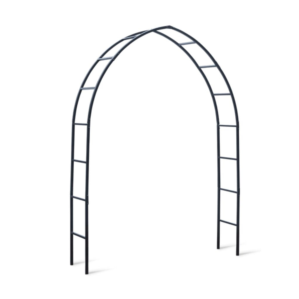 Greenhaus Gardening Garden Arbor, Steel Arch Trellis for Climbing Plants