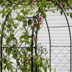Greenhaus Gardening Garden Arbor, Steel Arch Support for Vertical Gardening