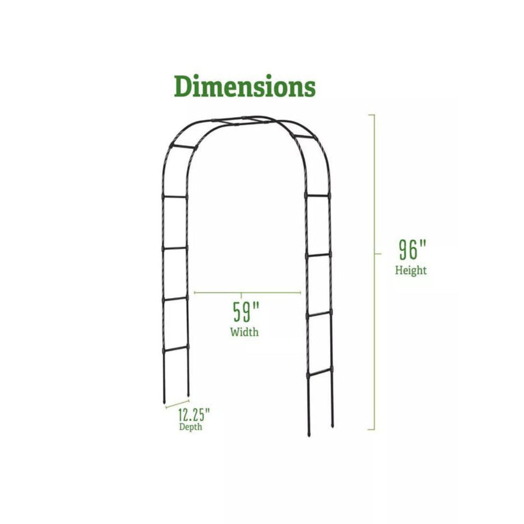 Greenhaus Gardening Garden Arch Support, Weather Resistant Steel Structure