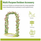 Greenhaus Gardening Garden Arch Support, Weather Resistant Steel Structure